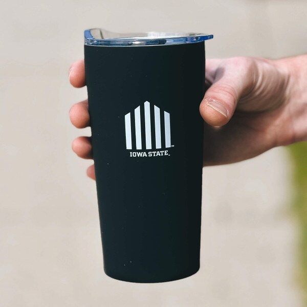 Vintage 5-Bar Black & White Soft Touch Tumbler (18 oz.)